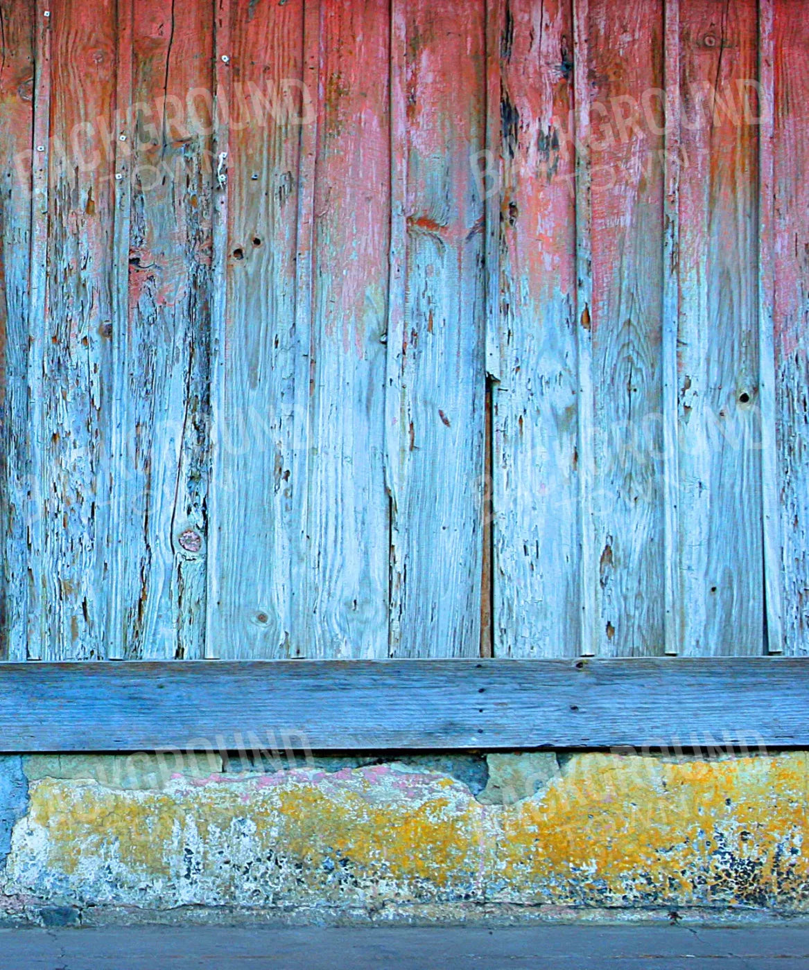 Red and Blue Aged Wood Backdrop for Photography