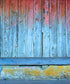 Red and Blue Aged Wood Backdrop for Photography