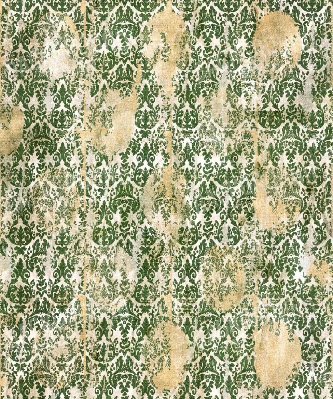 Green Damask Backdrop for Photography