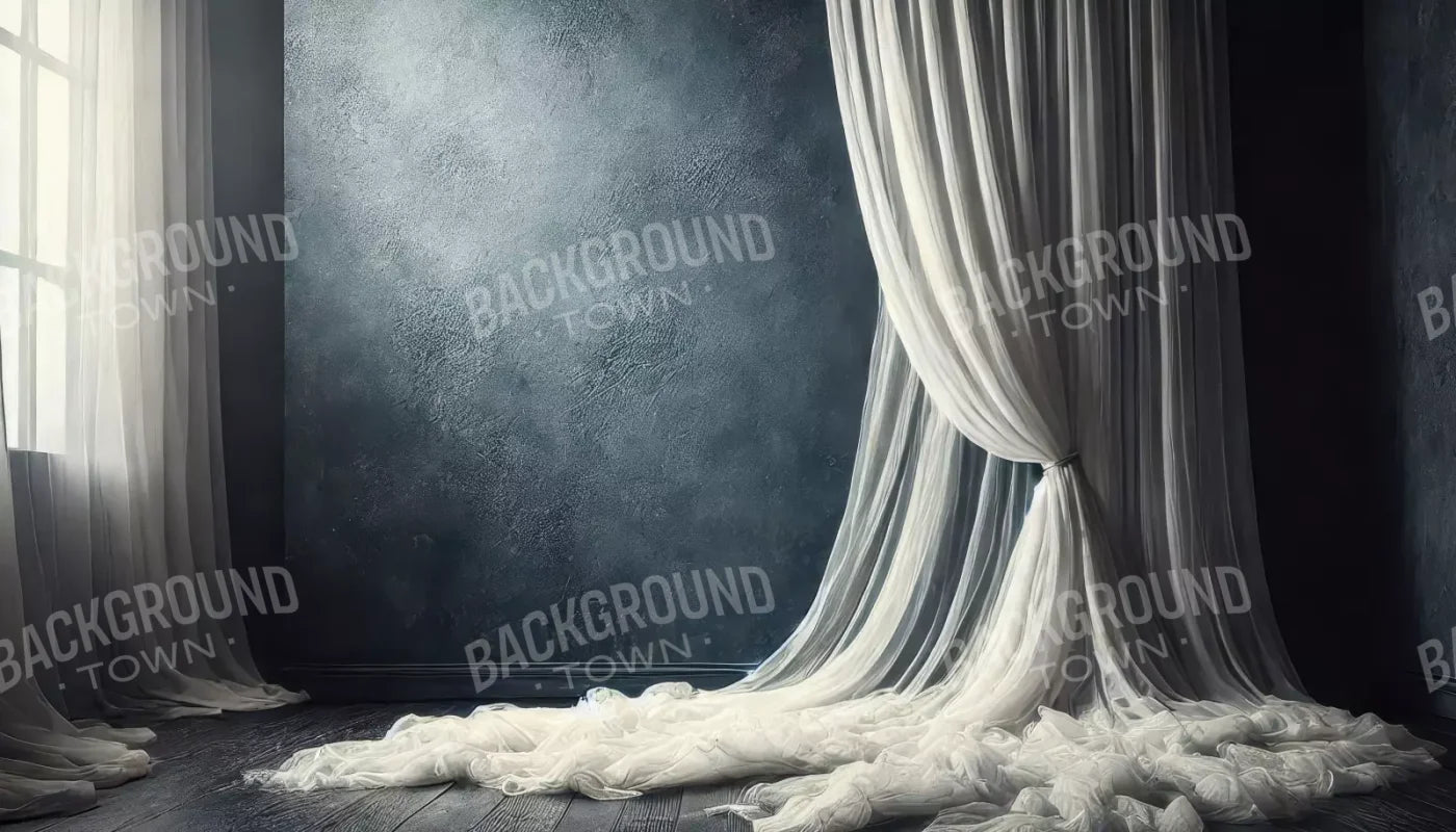 Amora Blue Curtain Wall I 14’X8’ Ultracloth (168 X 96 Inch) Backdrop