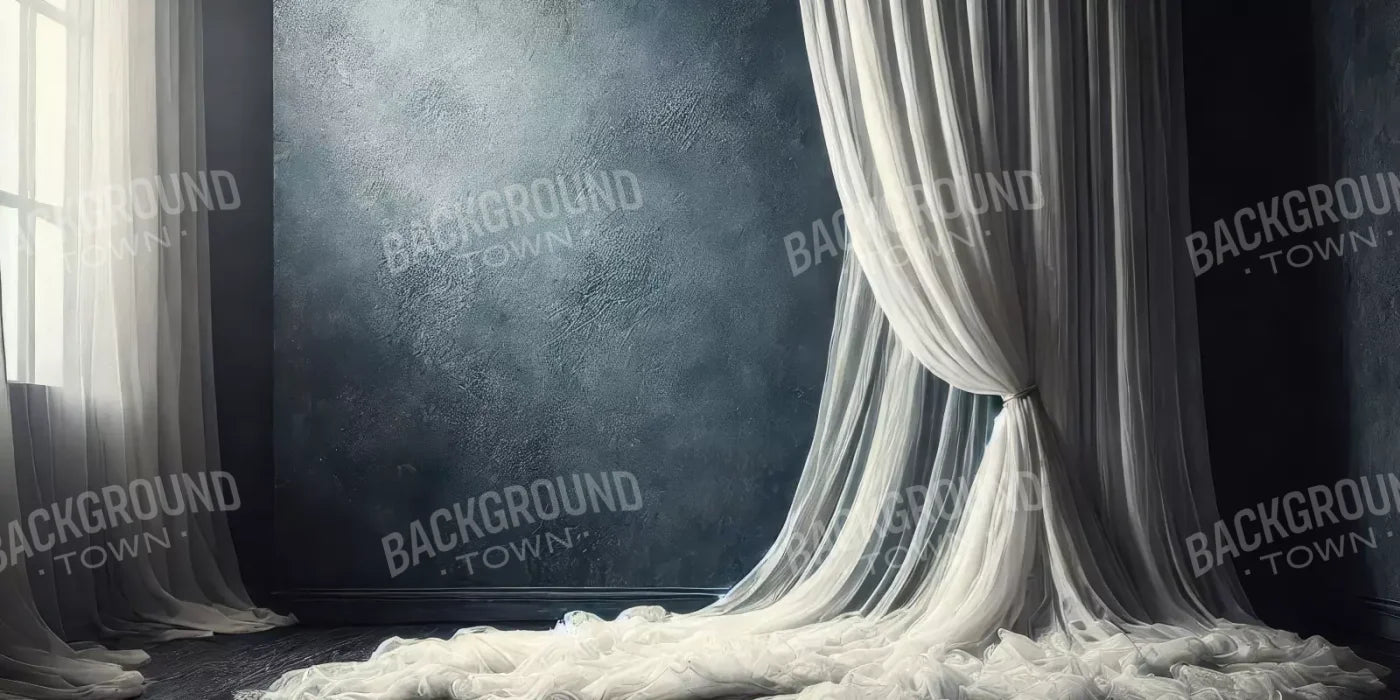 Amora Blue Curtain Wall I 16’X8’ Ultracloth (192 X 96 Inch) Backdrop