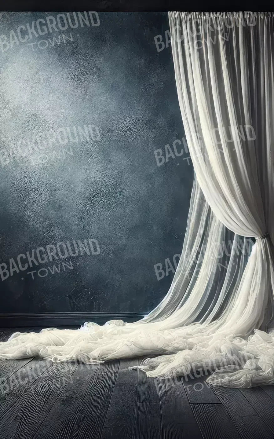 Amora Blue Curtain Wall I 5’X8’ Ultracloth (60 X 96 Inch) Backdrop