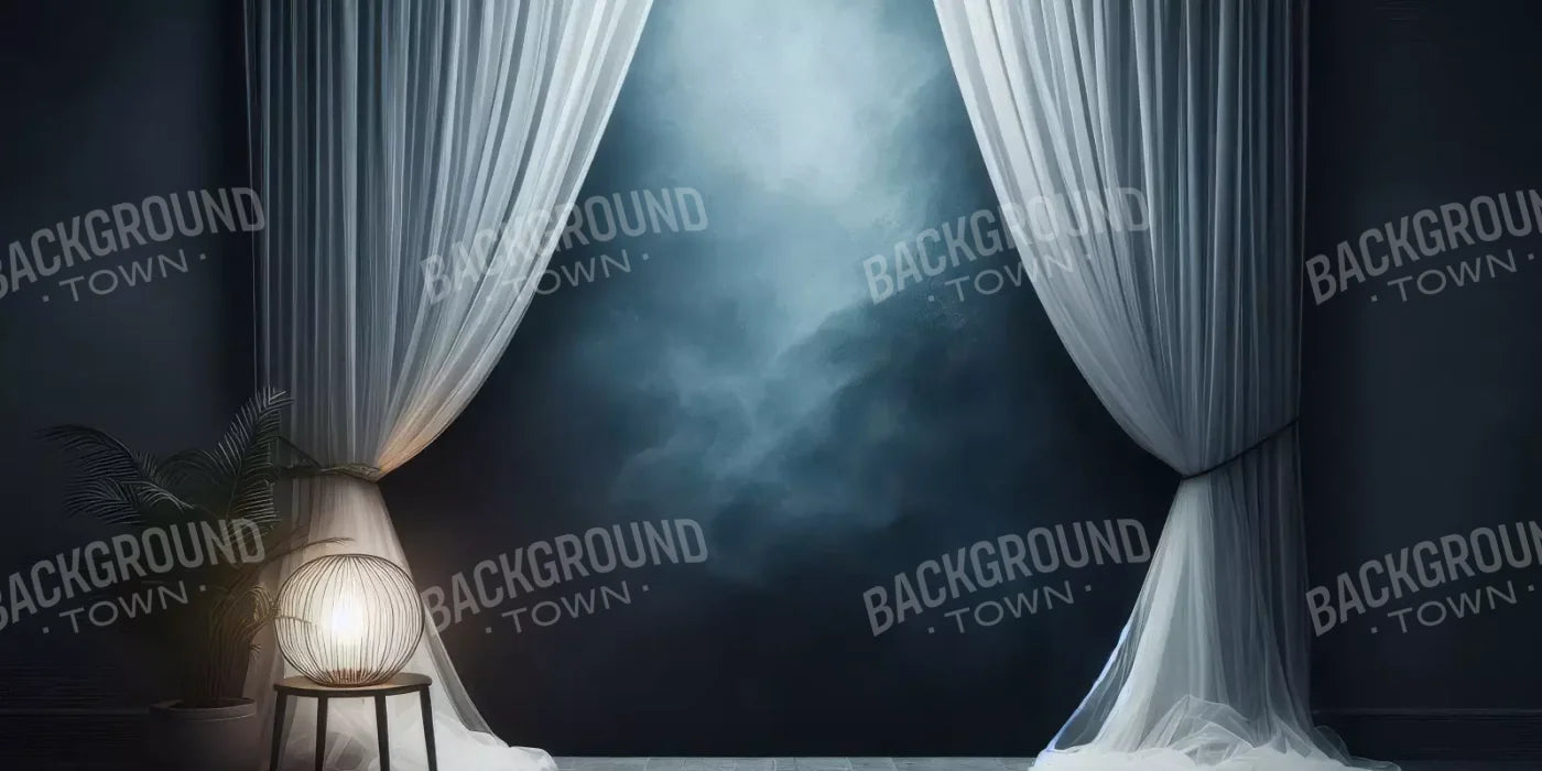 Amora Blue Curtain Wall 20’X10’ Ultracloth (240 X 120 Inch) Backdrop