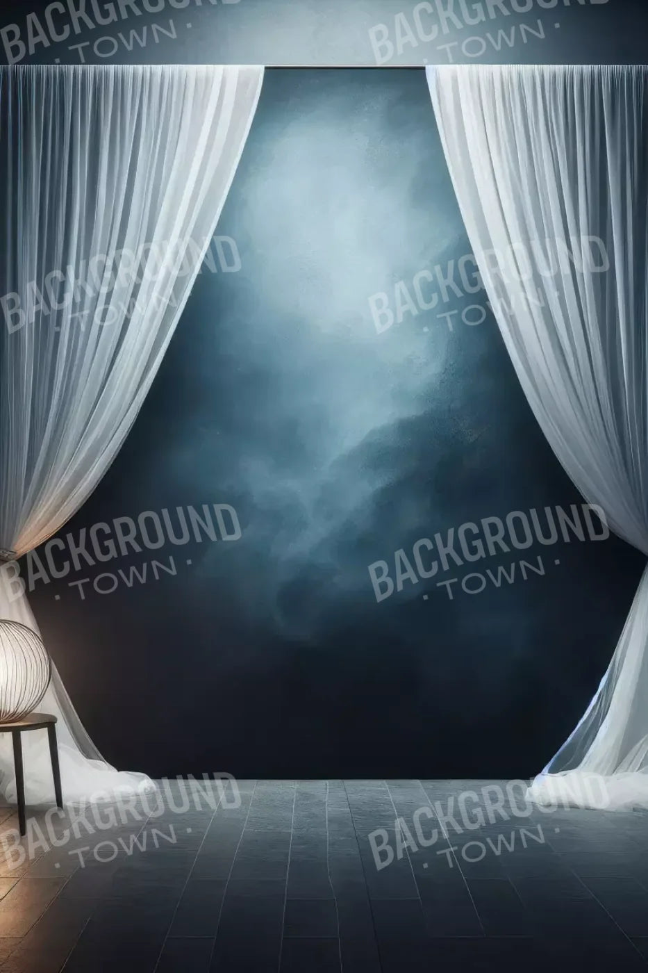 Amora Blue Curtain Wall 8’X12’ Ultracloth (96 X 144 Inch) Backdrop