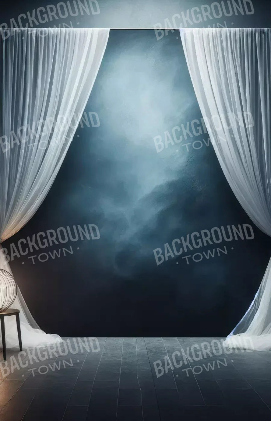 Amora Blue Curtain Wall 9’X14’ Ultracloth (108 X 168 Inch) Backdrop