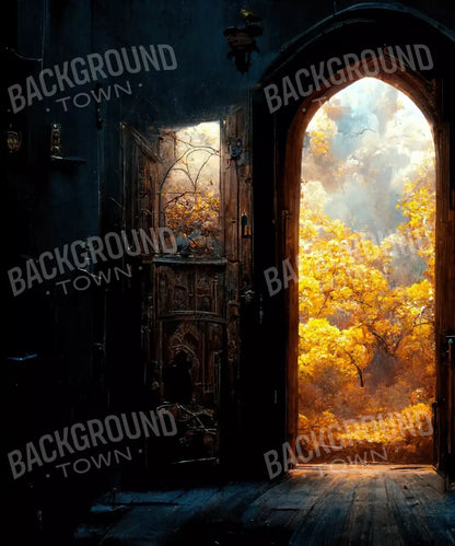 Ancient Autumn Doorway 10’X12’ Ultracloth (120 X 144 Inch) Backdrop