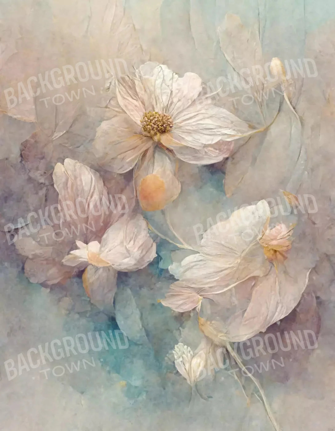 Angel Flowers 2 6X8 Fleece ( 72 X 96 Inch ) Backdrop