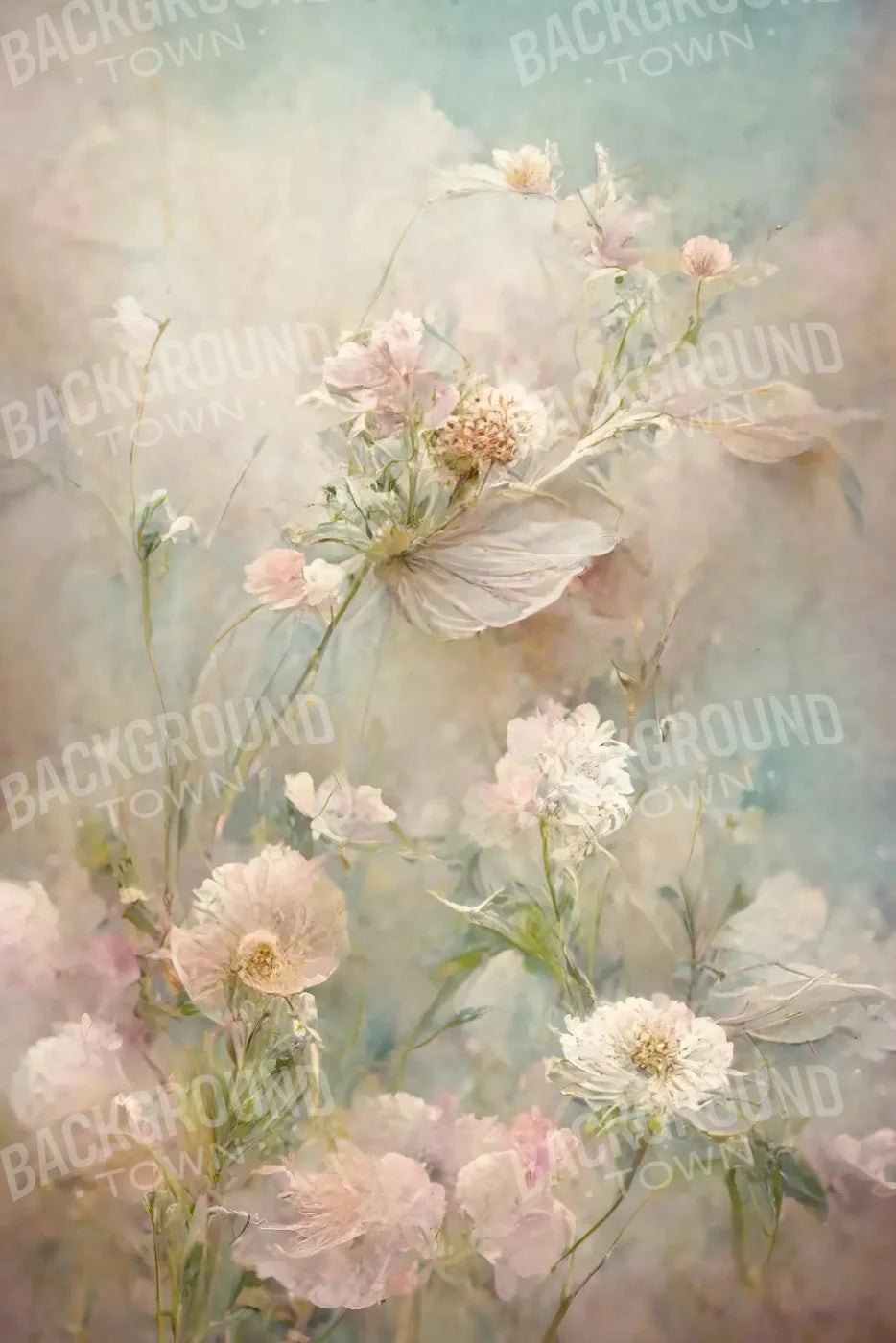 Angel Flowers 3 5X8 Ultracloth ( 60 X 96 Inch ) Backdrop