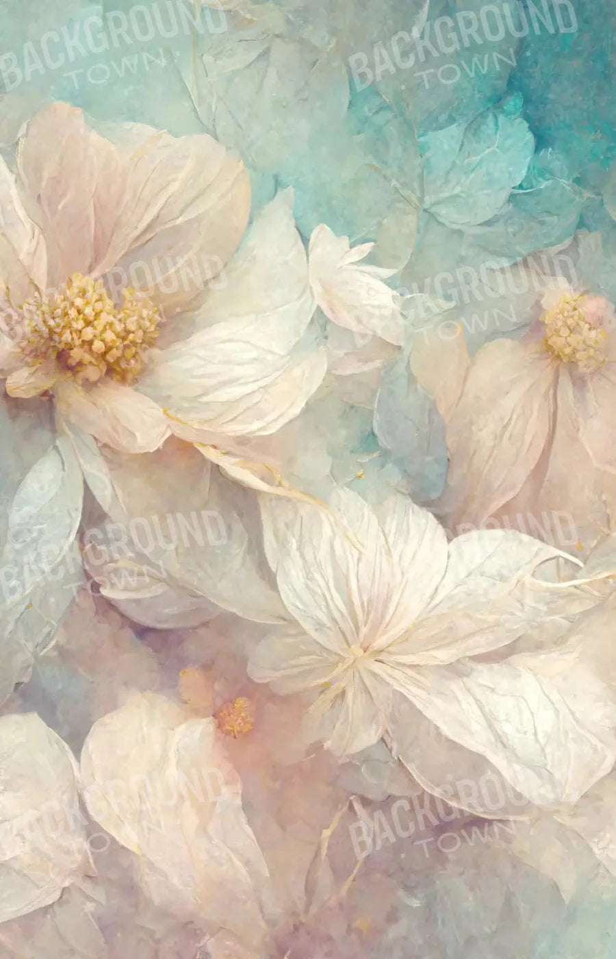 Angel Flowers 1 8X12 Ultracloth ( 96 X 144 Inch ) Backdrop