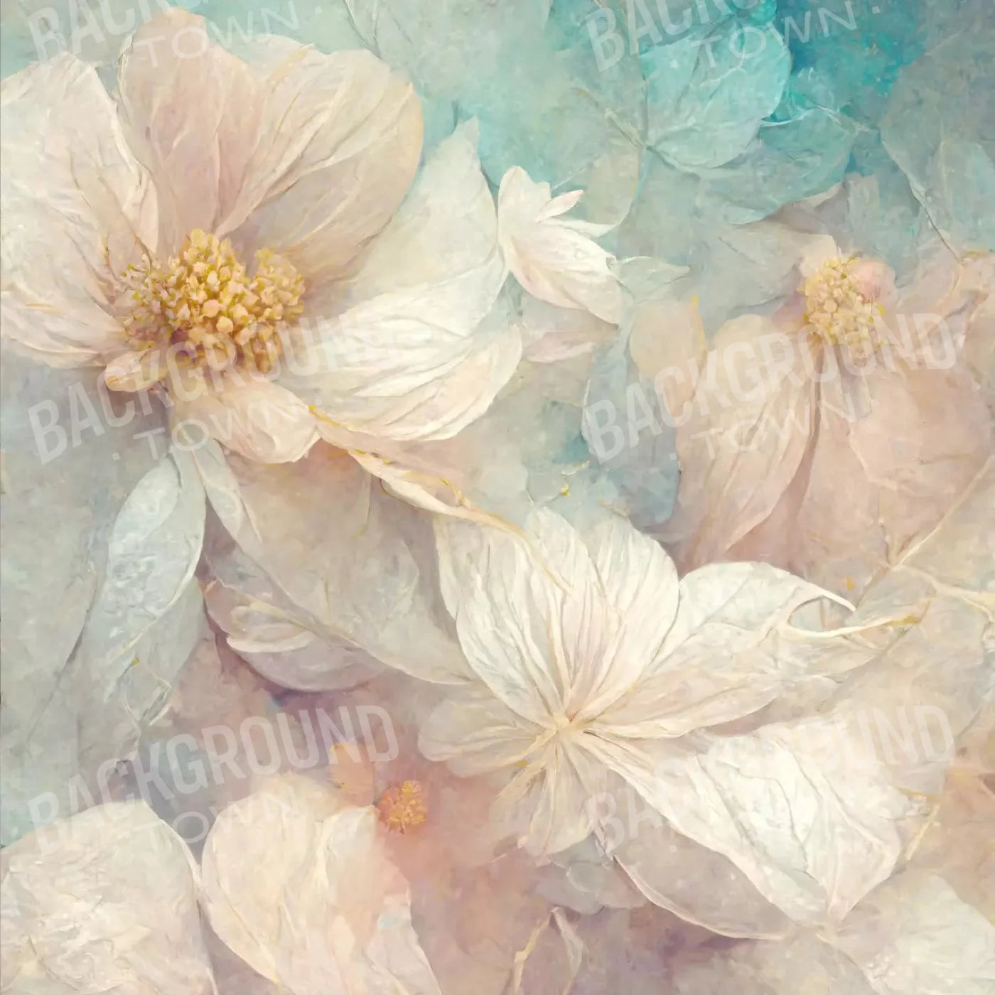 Angel Flowers 1 8X8 Fleece ( 96 X Inch ) Backdrop