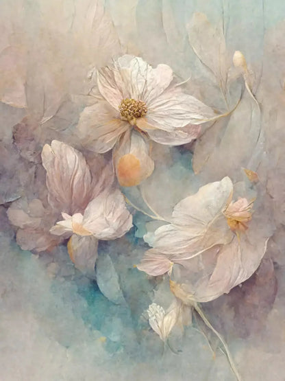 Angel Flowers 2 8X10 Fleece ( 96 X 120 Inch ) Backdrop