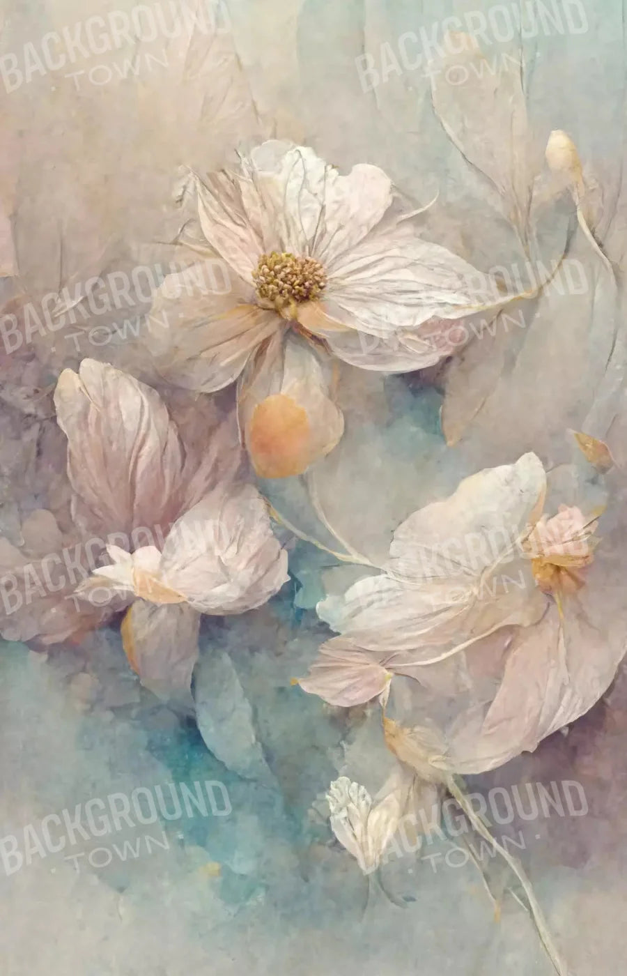 Angel Flowers 2 8X12 Ultracloth ( 96 X 144 Inch ) Backdrop