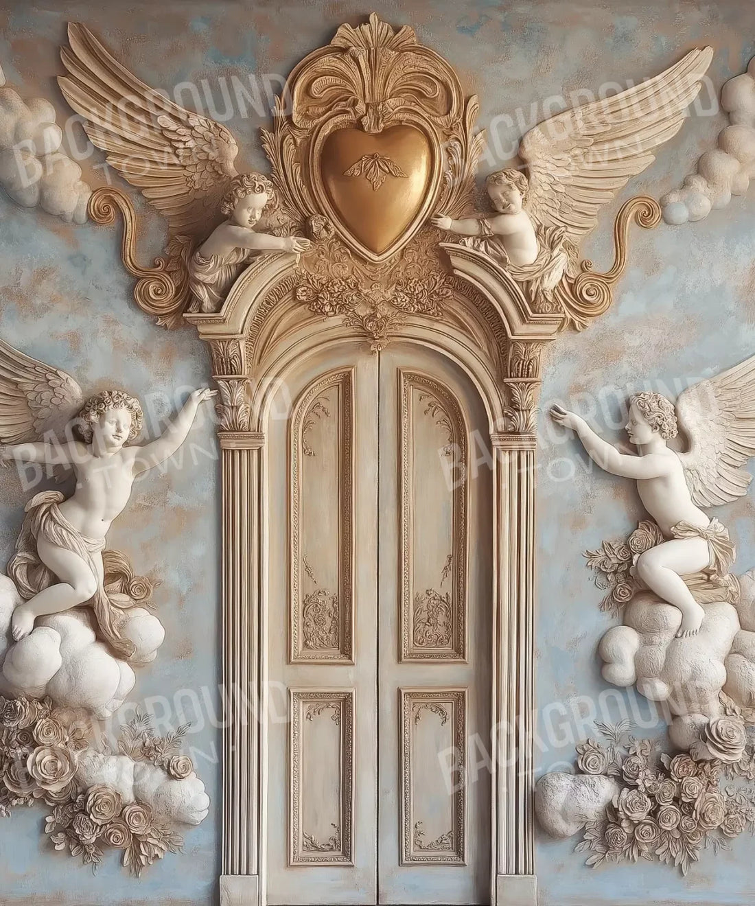 Gold White Backdrop for Photography