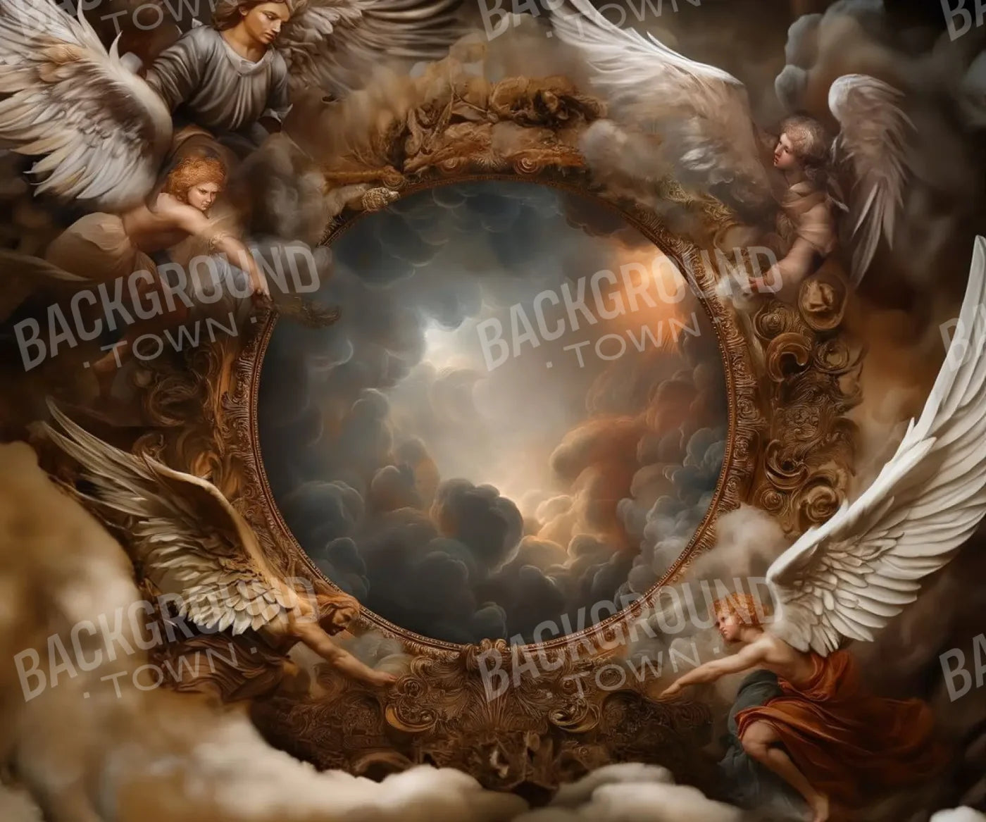 Angels Of The Clouds 5’x4’2 Fleece (60 x 50 inch) Backdrop