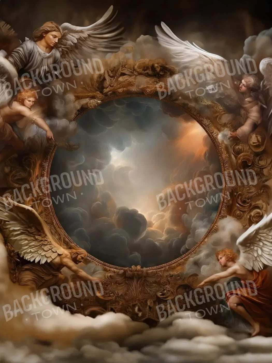 Angels Of The Clouds 5’x6’8 Fleece (60 x 80 inch) Backdrop