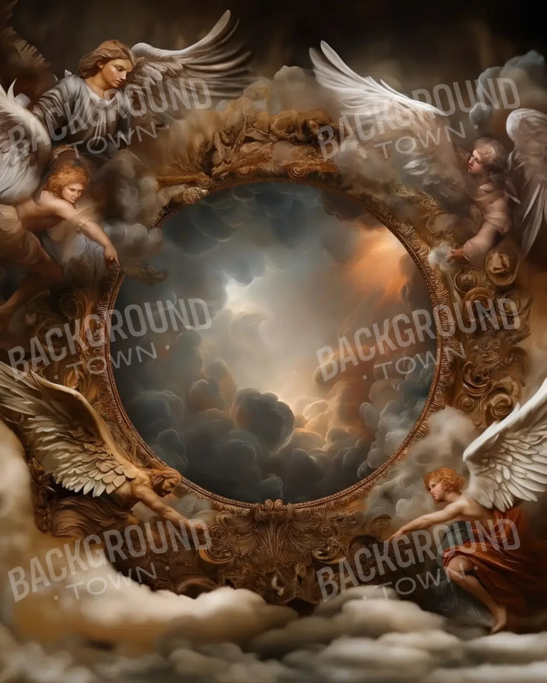 Angels Of The Clouds 8’x10’ Fleece (96 x 120 inch) Backdrop