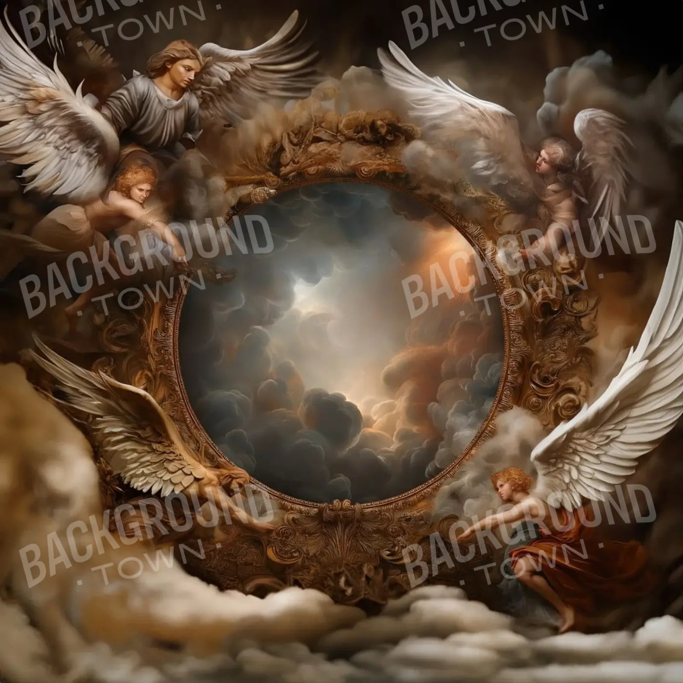 Angels Of The Clouds 8’x8’ Fleece (96 x 96 inch) Backdrop