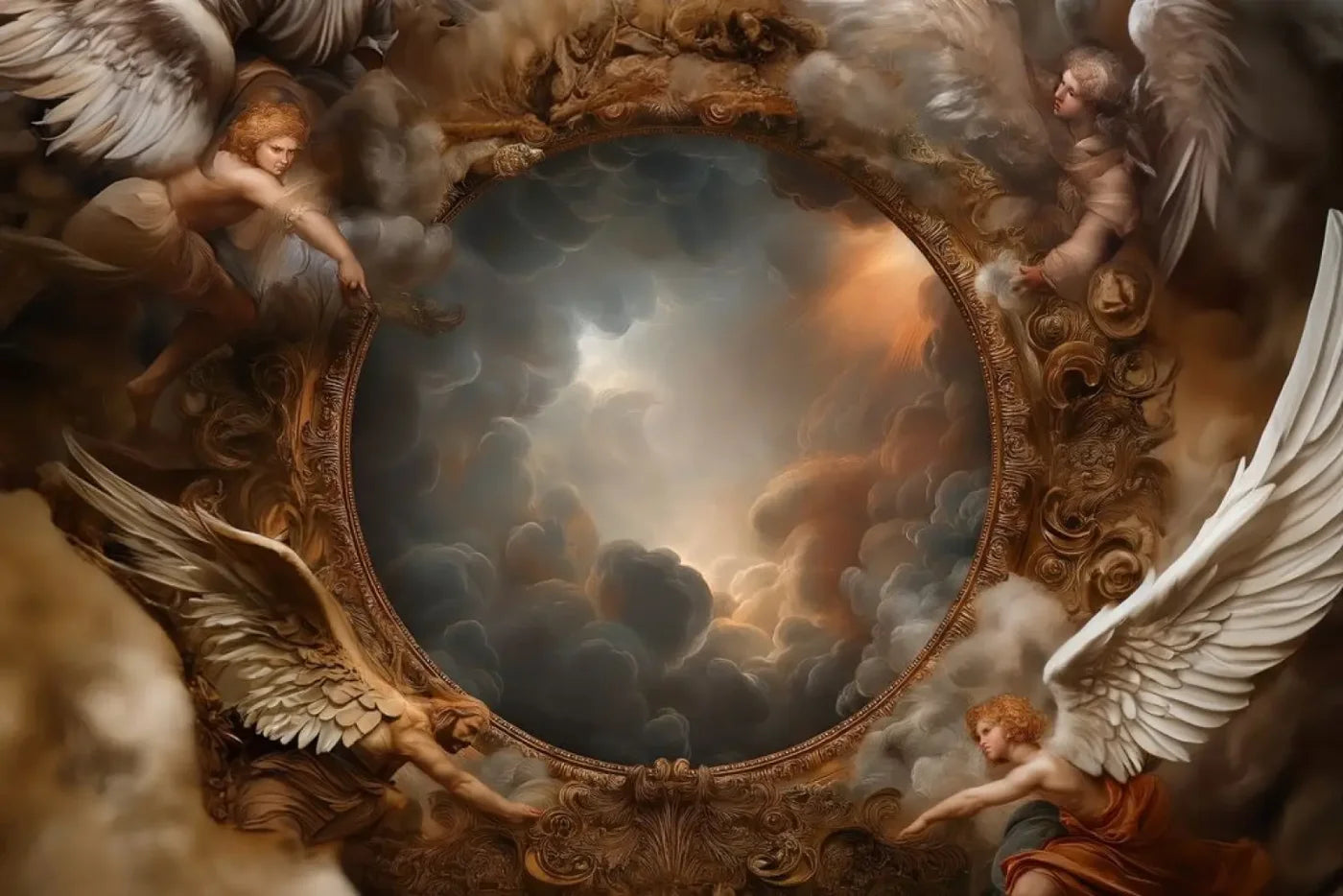 Angels Of The Clouds Backdrop