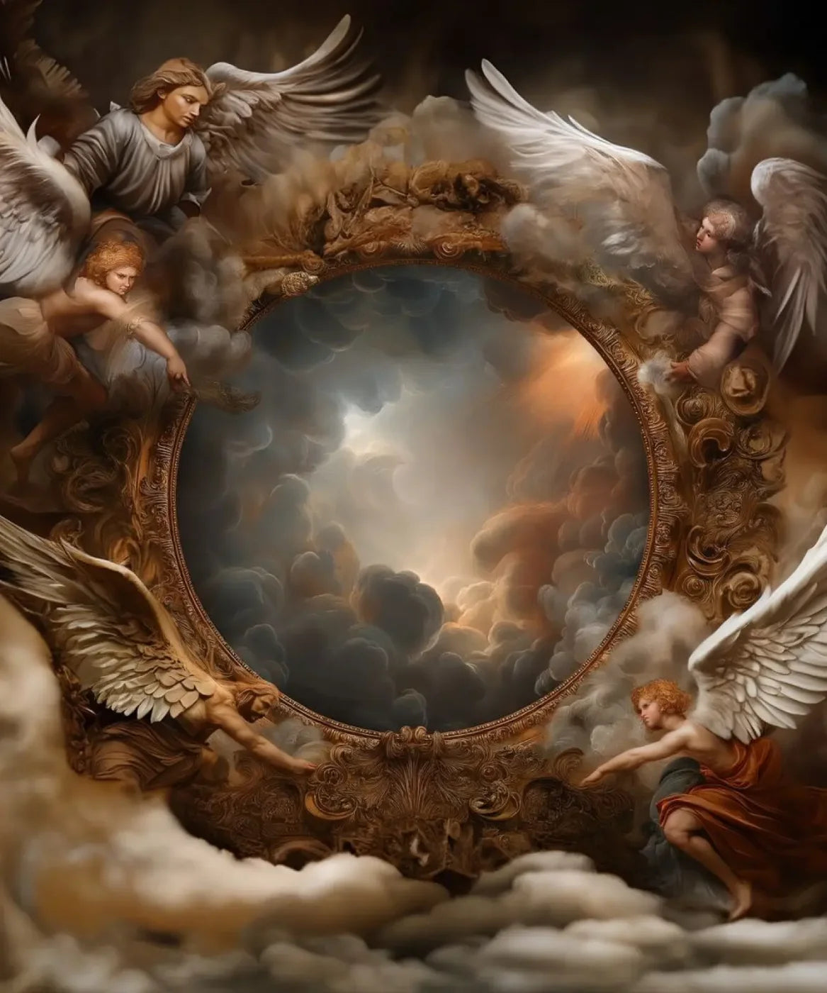 Angels Of The Clouds Backdrop