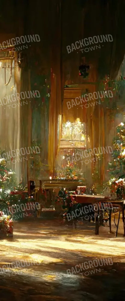 Antique Christmas Livingroom 5’X12’ Ultracloth For Westcott X-Drop (60 X 144 Inch) Backdrop