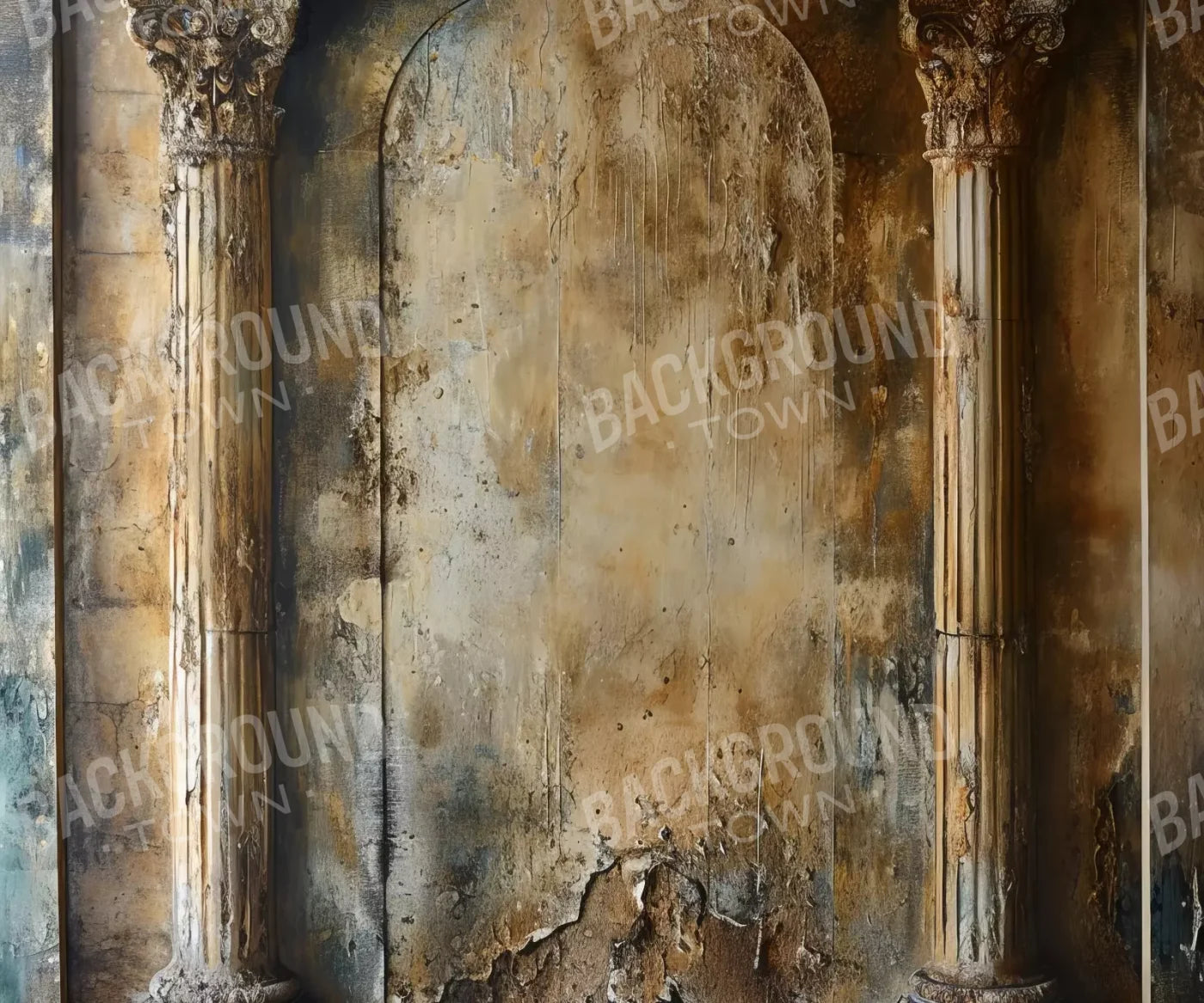 Antique Wall Pillars 12’x10’ UltraCloth (144 x 120 inch) Backdrop