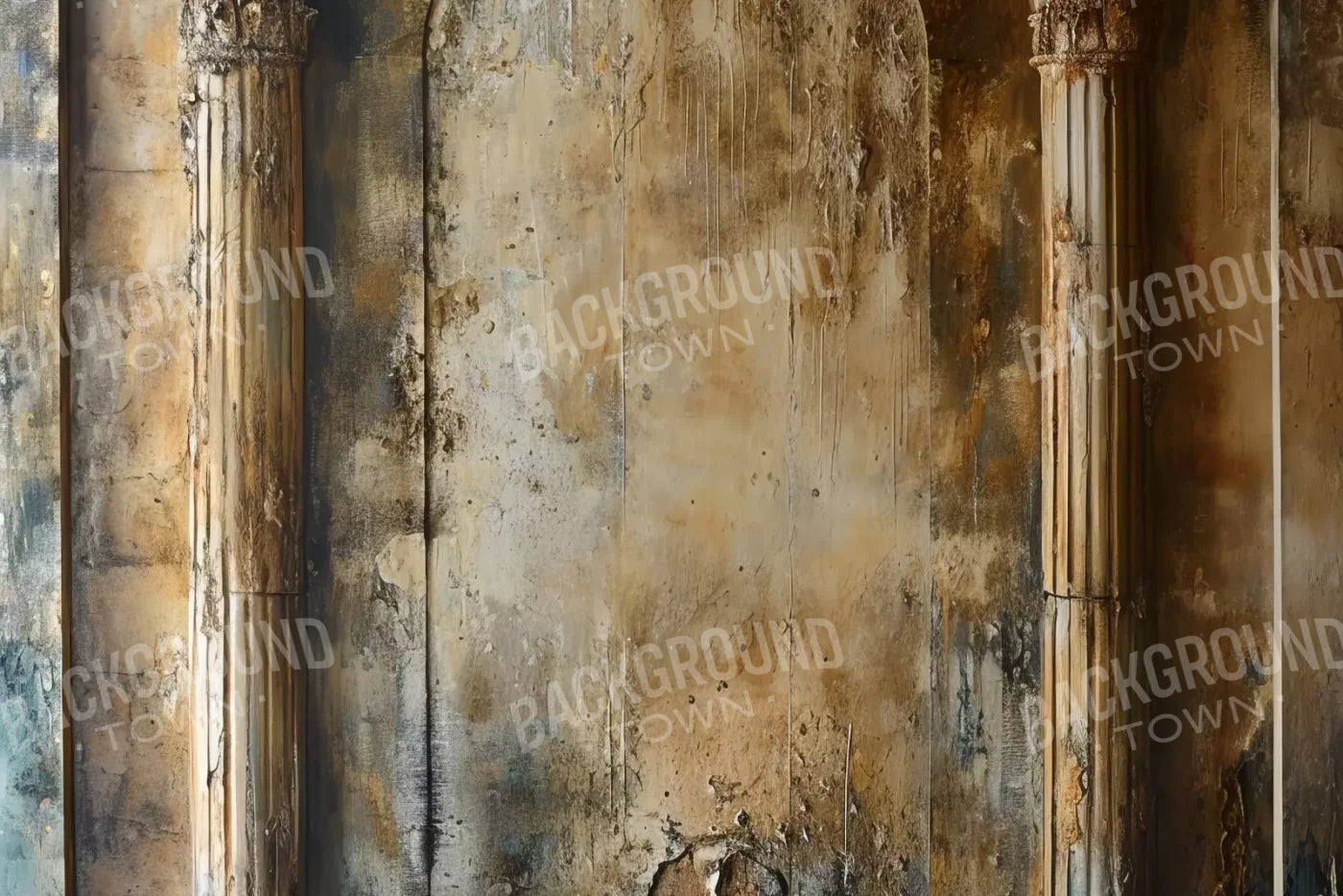 Antique Wall Pillars 12’x8’ UltraCloth (144 x 96 inch) Backdrop