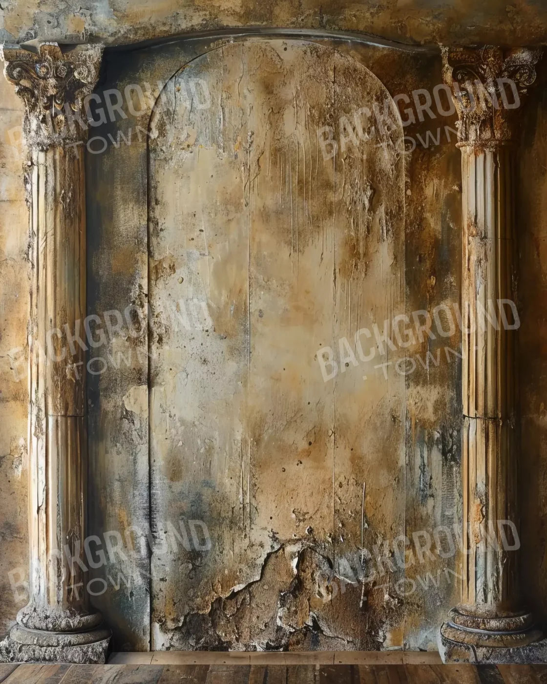 Antique Wall Pillars 8’x10’ Fleece (96 x 120 inch) Backdrop