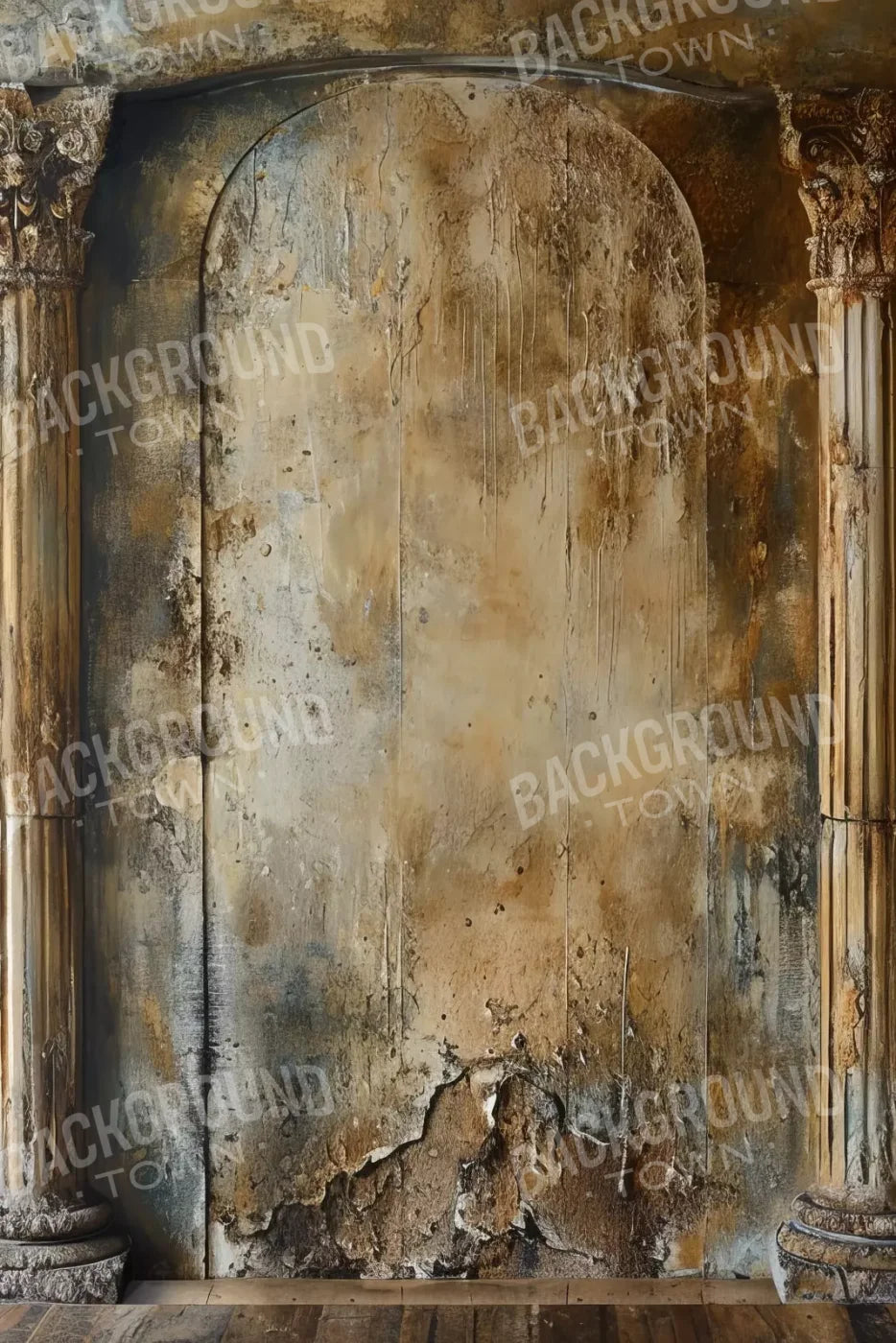 Antique Wall Pillars 8’x12’ UltraCloth (96 x 144 inch) Backdrop