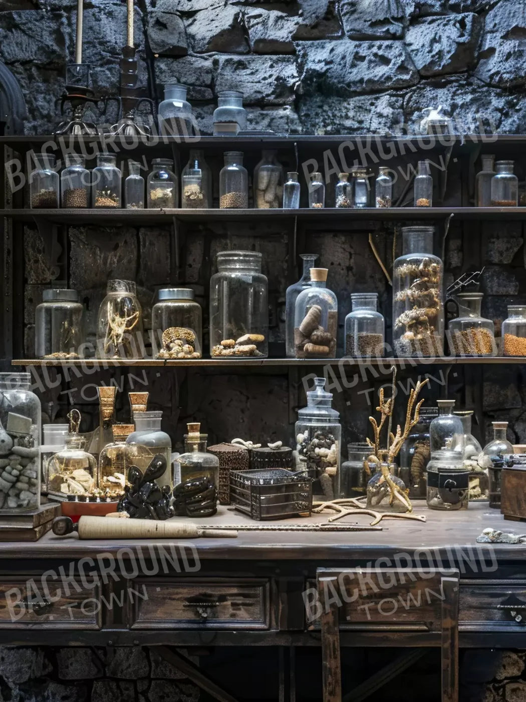 Apothecary 5’X6’8 Fleece (60 X 80 Inch) Backdrop
