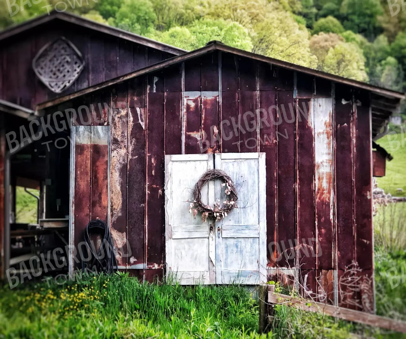 Cottage in Woods Backdrop for Photography