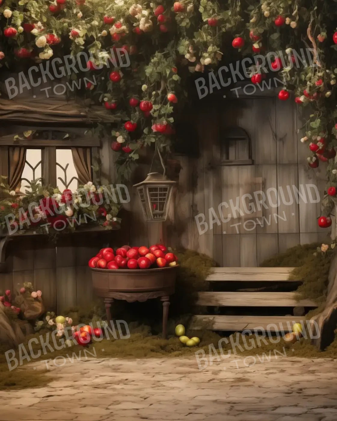 Apple Cellar 8’x10’ Fleece (96 x 120 inch) Backdrop