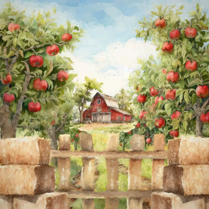 Apple Farm Afternoon 8X8 Fleece ( 96 X Inch ) Backdrop