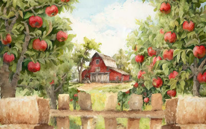 Apple Farm Afternoon 14X9 Ultracloth ( 168 X 108 Inch ) Backdrop