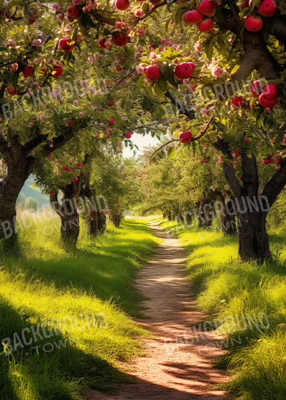 Apple Lane 5X7 Ultracloth ( 60 X 84 Inch ) Backdrop