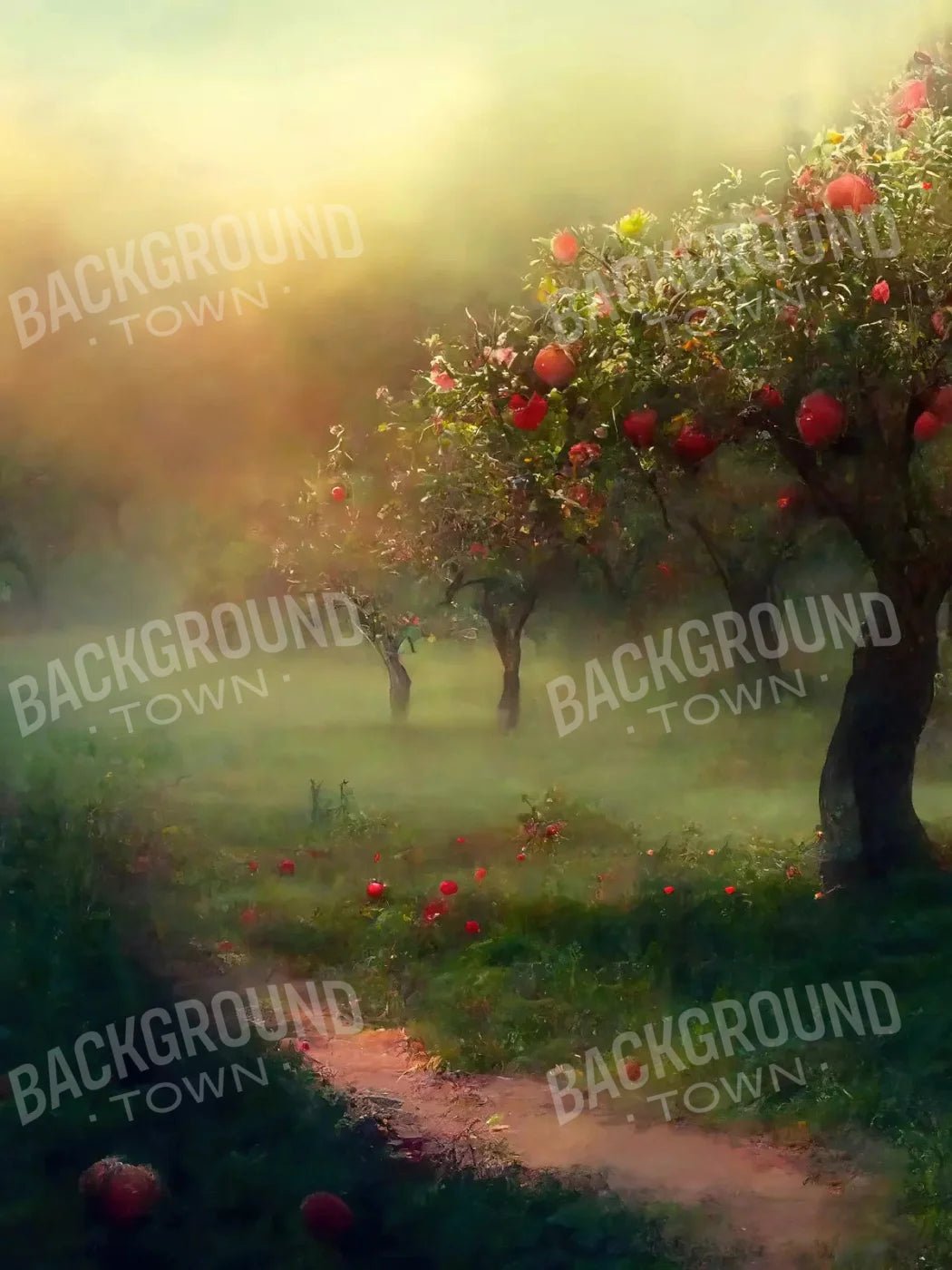 Apple Orchard I 5X7 Ultracloth ( 60 X 84 Inch ) Backdrop