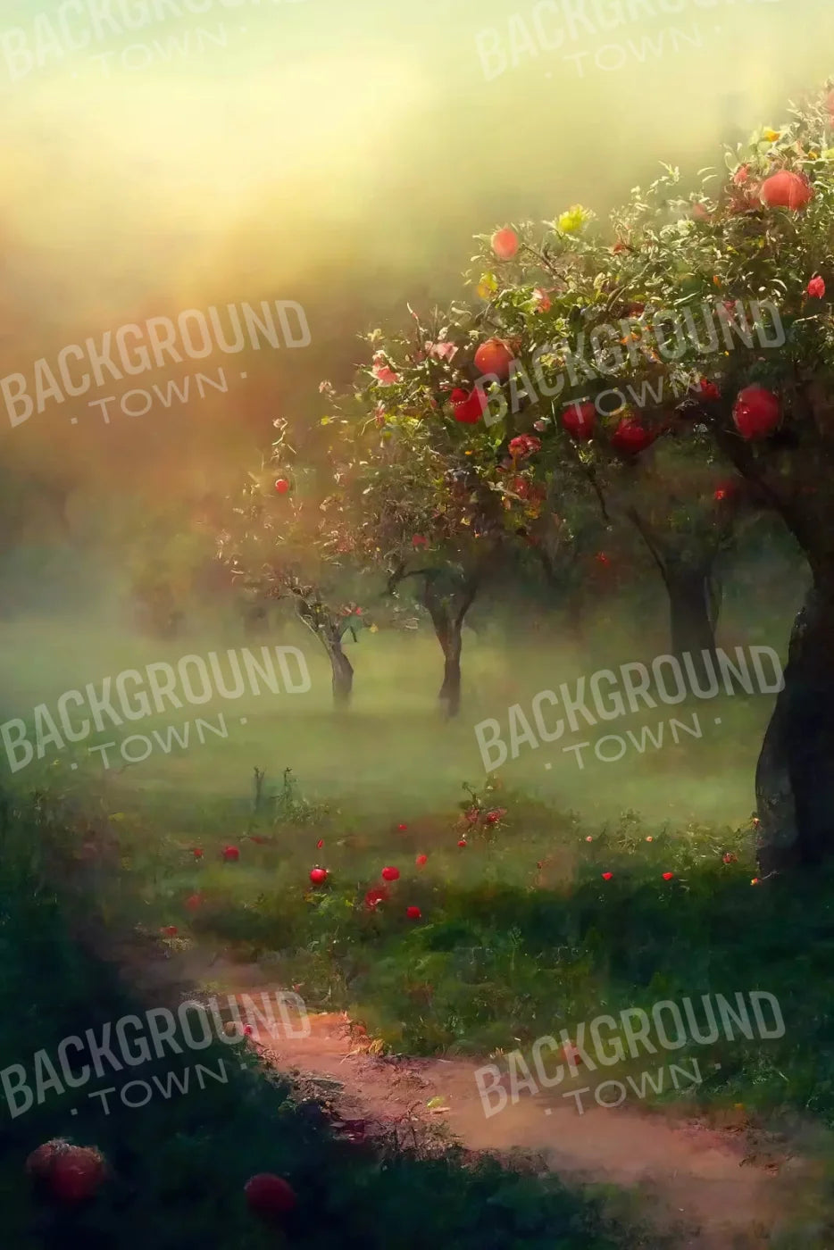 Apple Orchard I 5X8 Ultracloth ( 60 X 96 Inch ) Backdrop