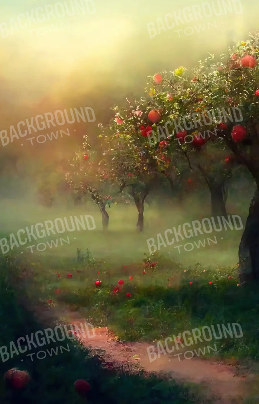 Apple Orchard I 8X12 Ultracloth ( 96 X 144 Inch ) Backdrop