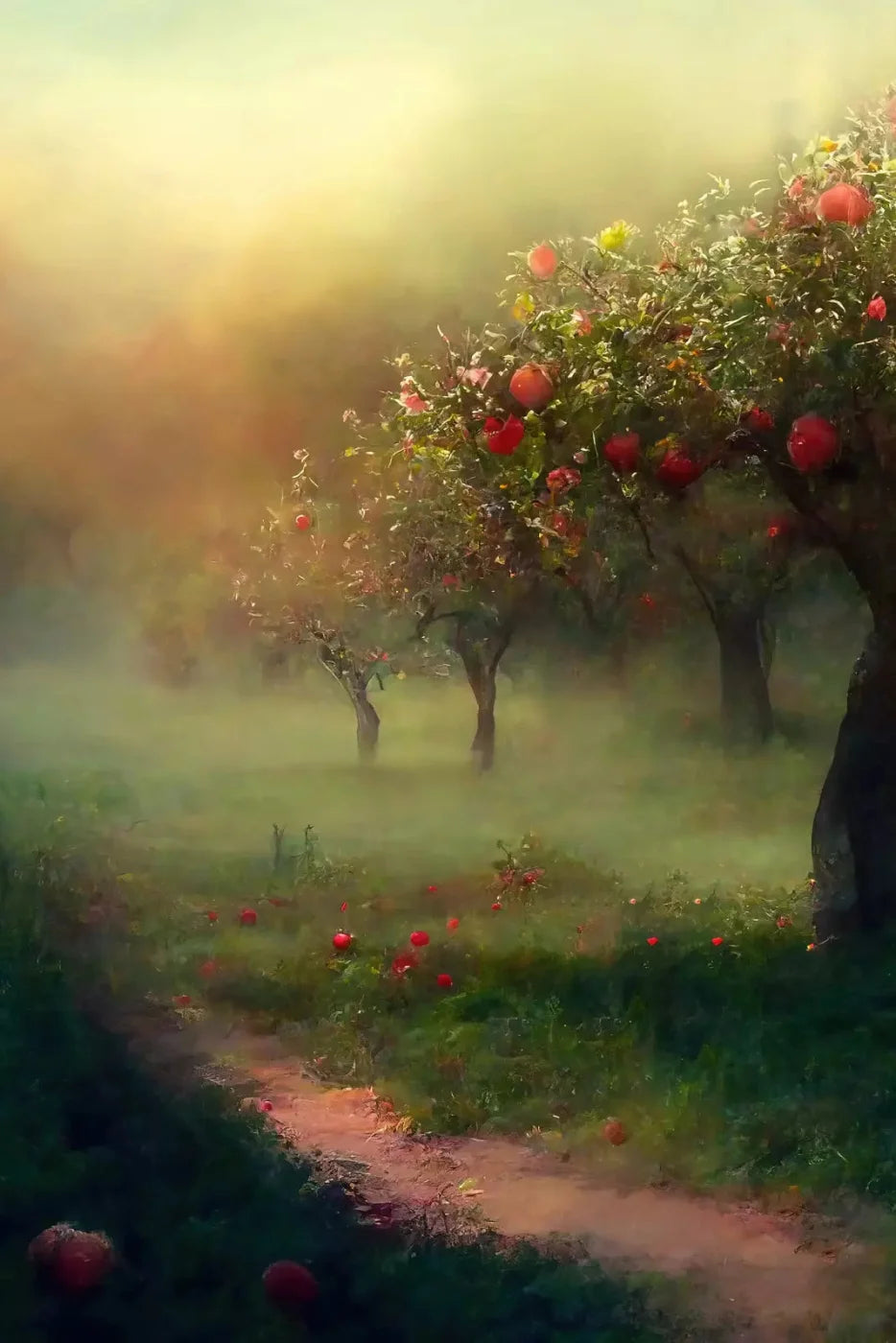 Apple Orchard I 5X76 For Lvl Up Backdrop System ( 60 X 90 Inch )