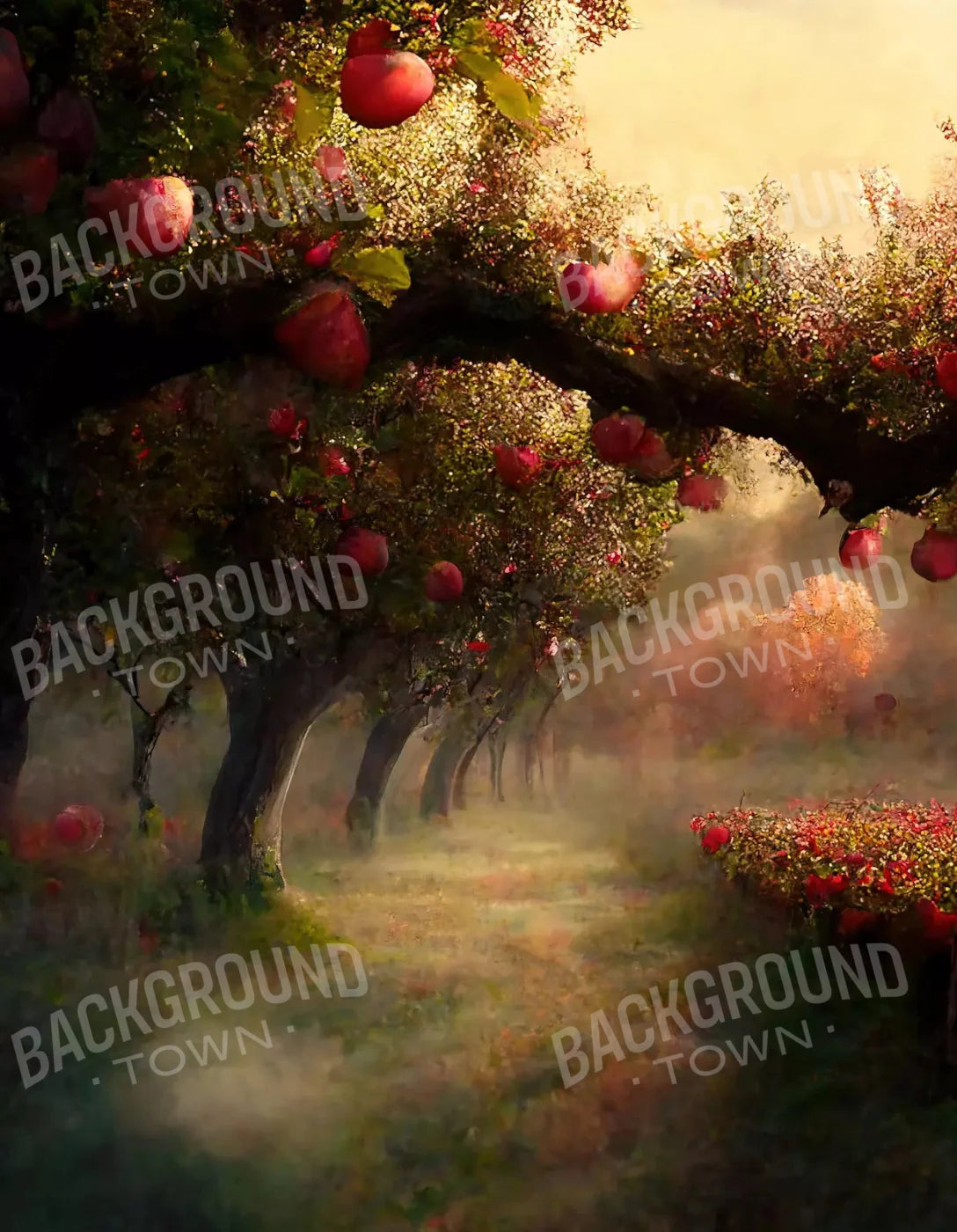 Apple Orchard Ii 6X8 Fleece ( 72 X 96 Inch ) Backdrop