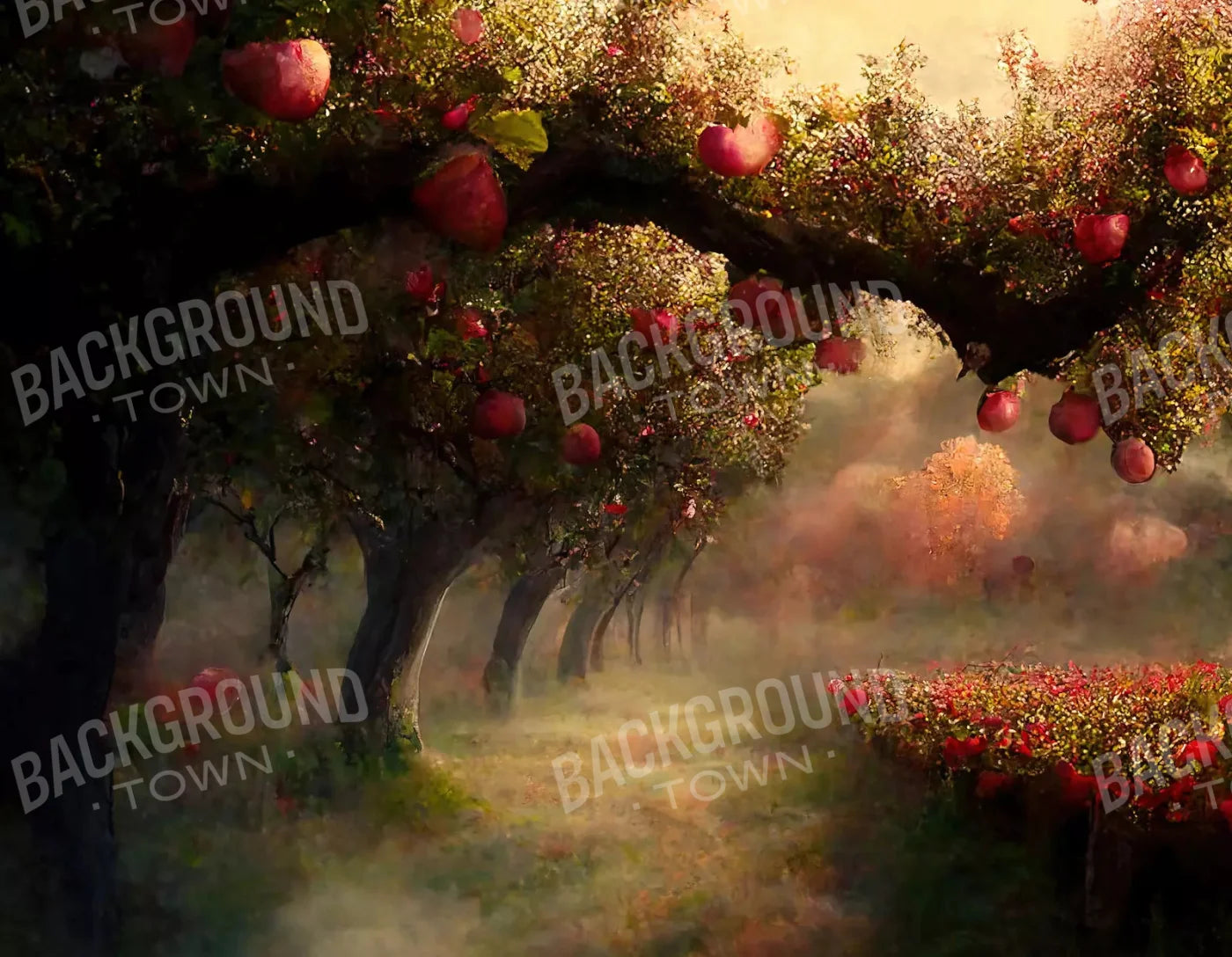 Apple Orchard Ii 8X6 Fleece ( 96 X 72 Inch ) Backdrop