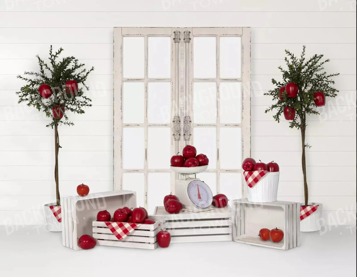 Apple Pickin 8X6 Fleece ( 96 X 72 Inch ) Backdrop