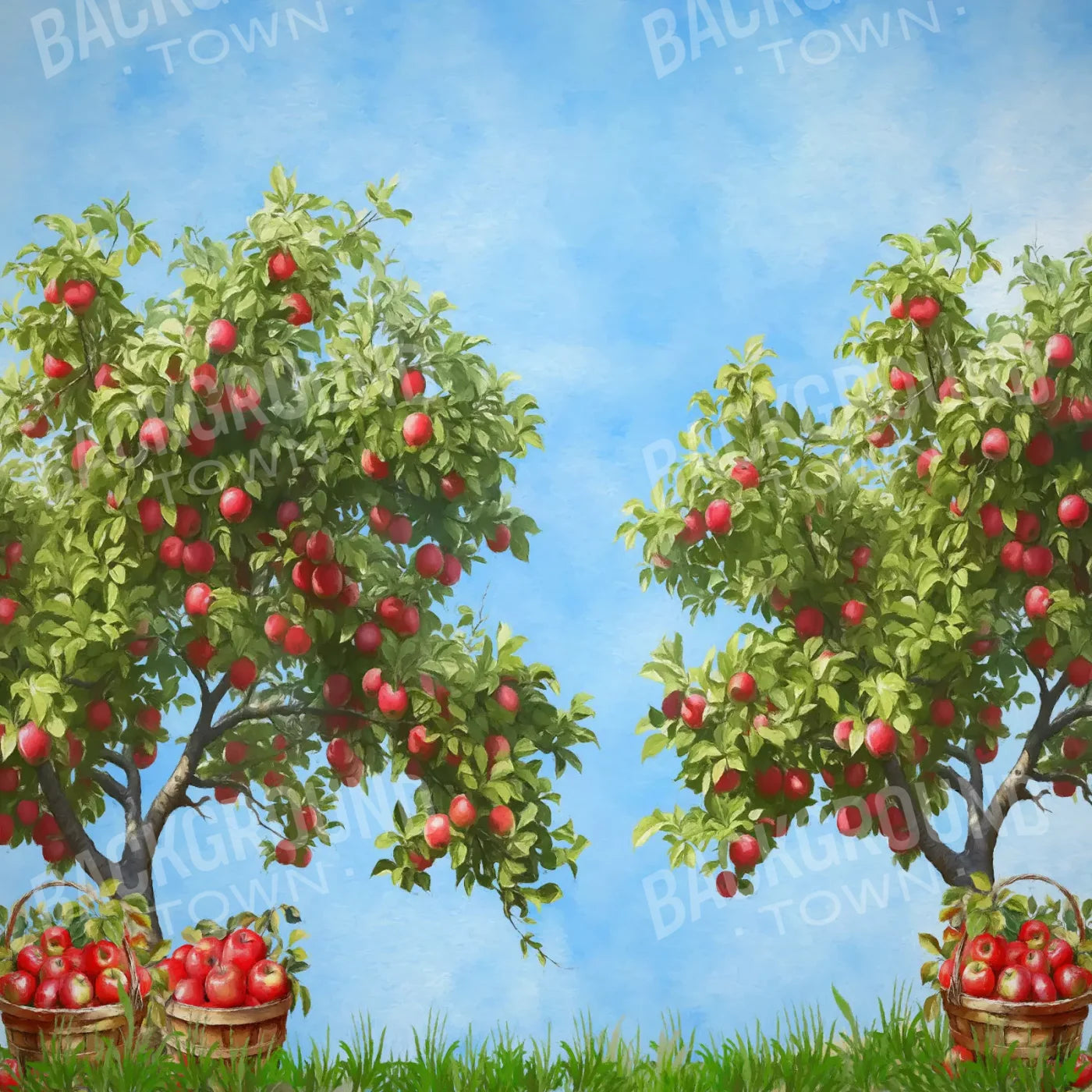 Apple Trees At Grandmas 10X10 Ultracloth ( 120 X Inch ) Backdrop