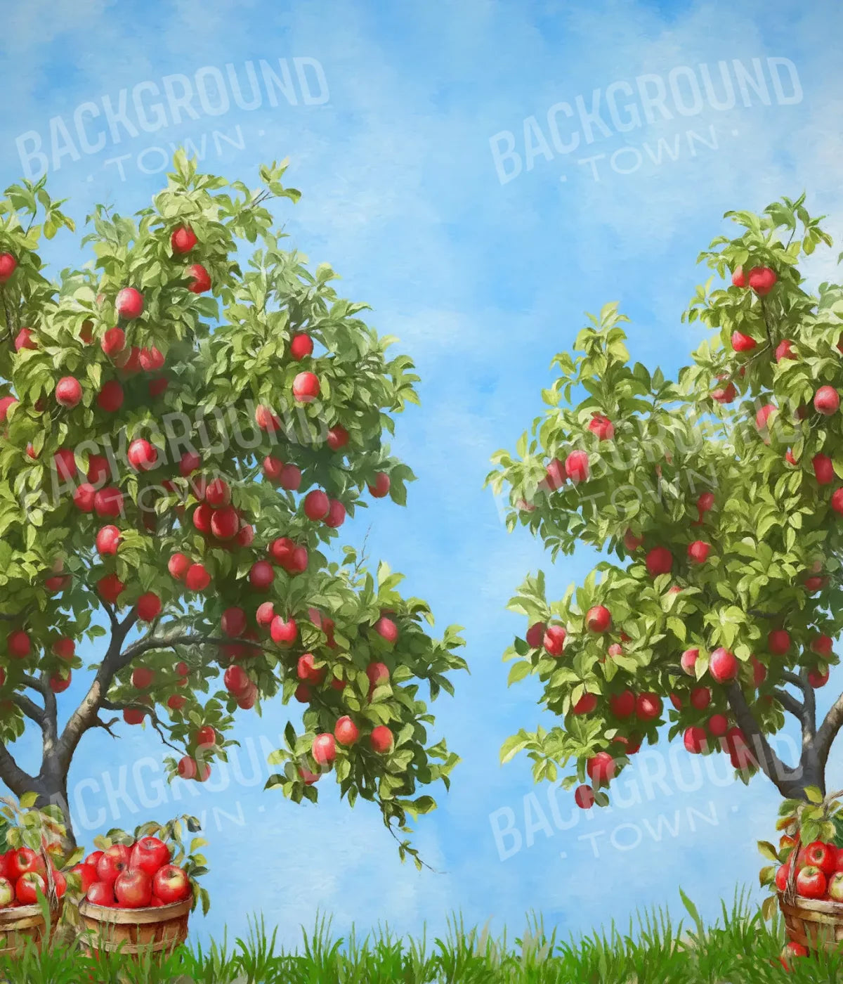 Apple Trees At Grandmas 10X12 Ultracloth ( 120 X 144 Inch ) Backdrop