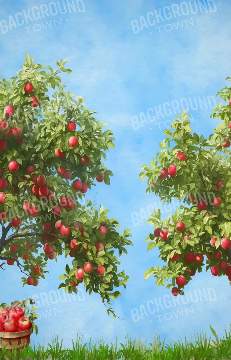 Apple Trees At Grandmas 8X12 Ultracloth ( 96 X 144 Inch ) Backdrop