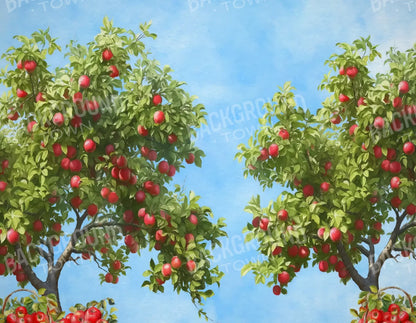 Apple Trees At Grandmas 8X6 Fleece ( 96 X 72 Inch ) Backdrop