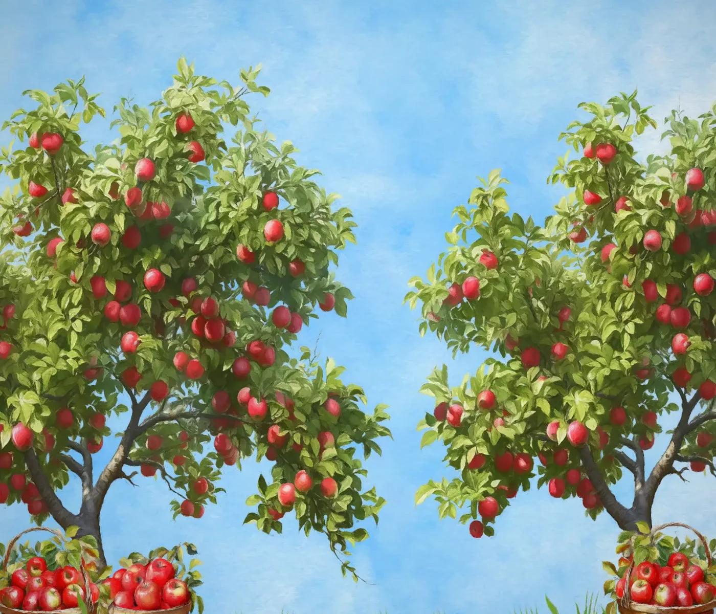 Apple Trees At Grandmas 12X10 Ultracloth ( 144 X 120 Inch ) Backdrop