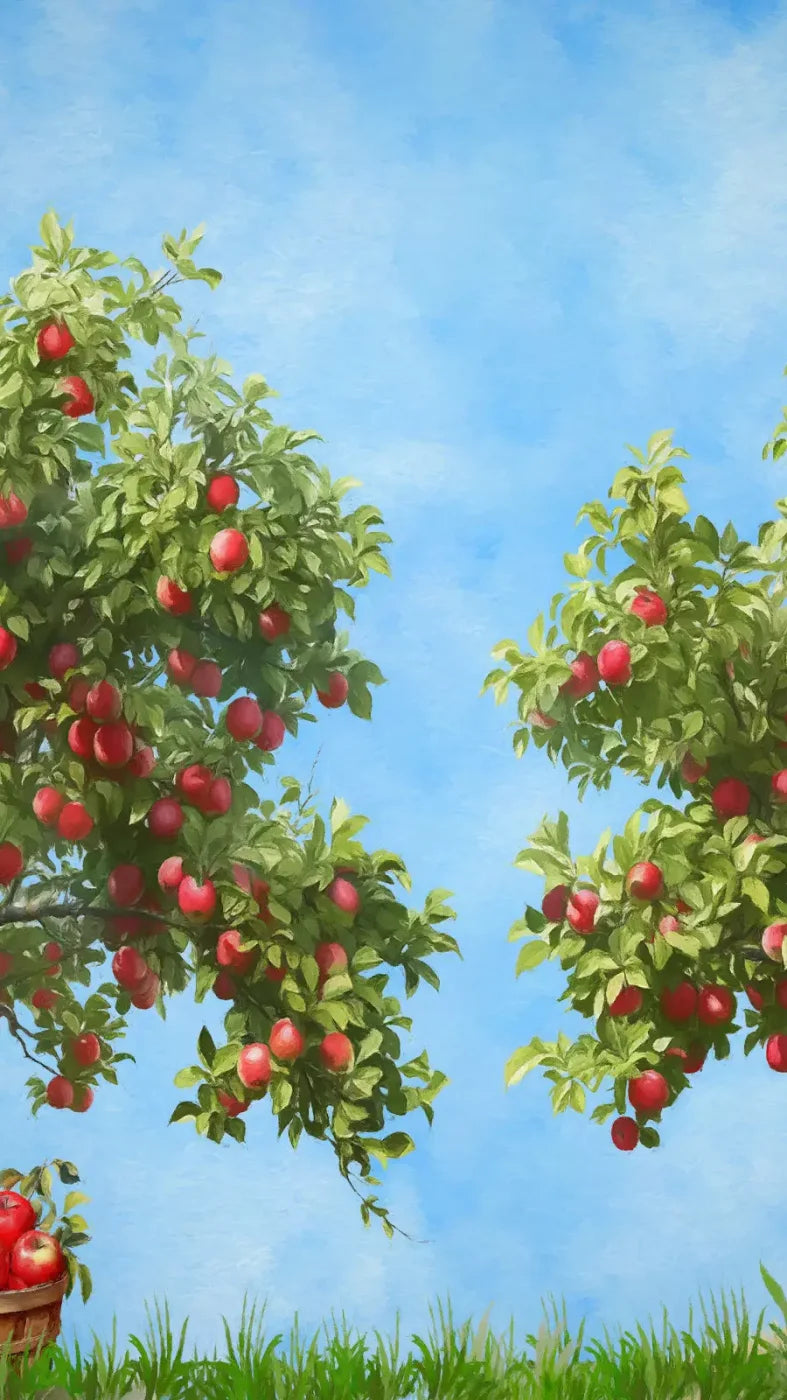 Apple Trees At Grandmas 8X14 Ultracloth ( 96 X 168 Inch ) Backdrop