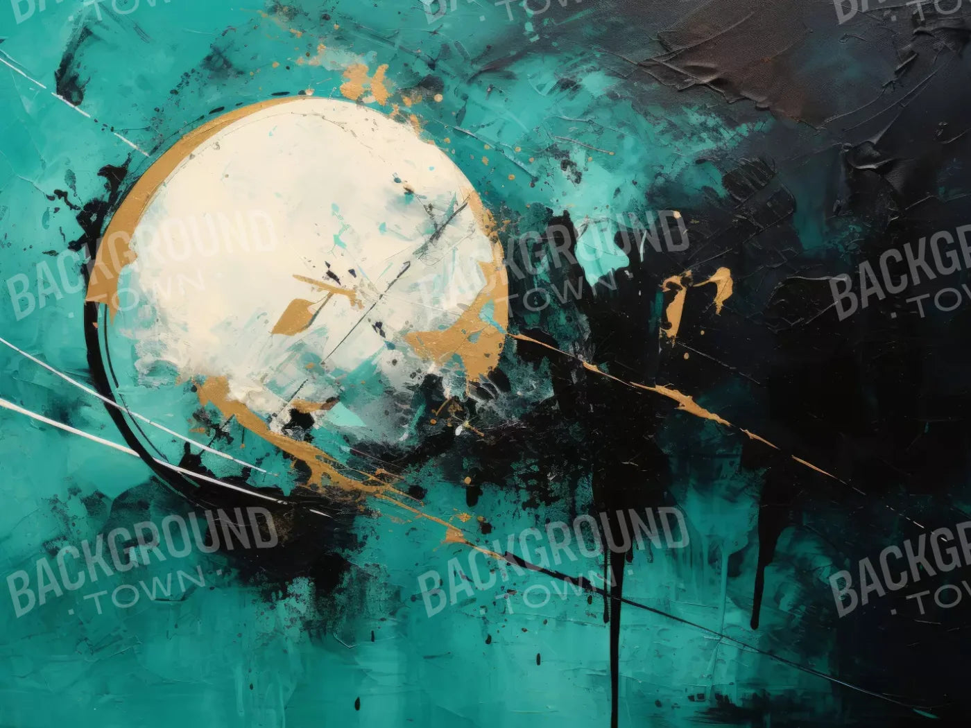 Aqua Moon 6’8X5’ Fleece (80 X 60 Inch) Backdrop