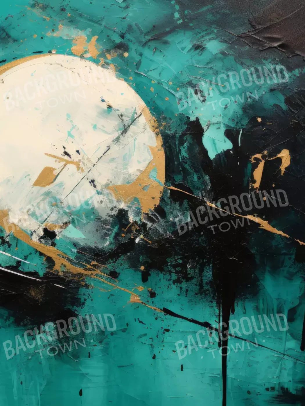 Aqua Moon 6’X8’ Fleece (72 X 96 Inch) Backdrop