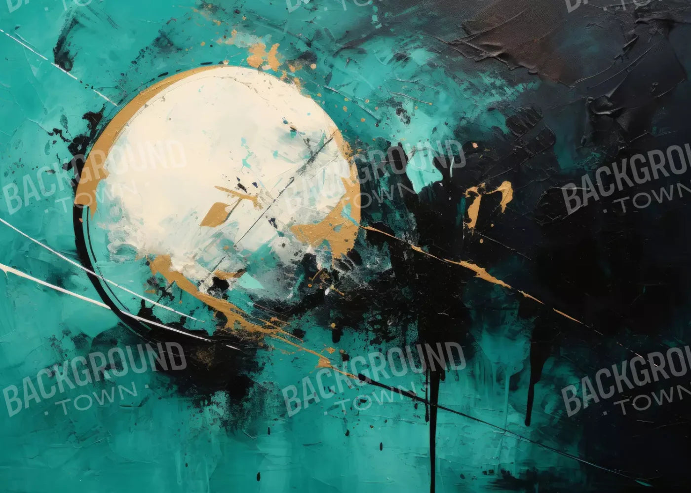 Aqua Moon 7’X5’ Ultracloth (84 X 60 Inch) Backdrop